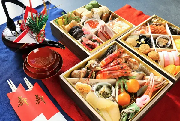 Az osechi ételek Japánban